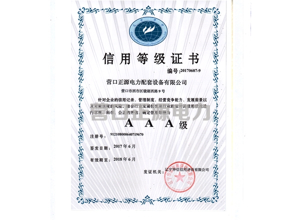 信用等级证明
